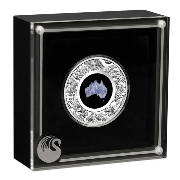 2022 $1 Great Southern Land Blue Lepidolite 1oz Silver Proof Coin - Image 3