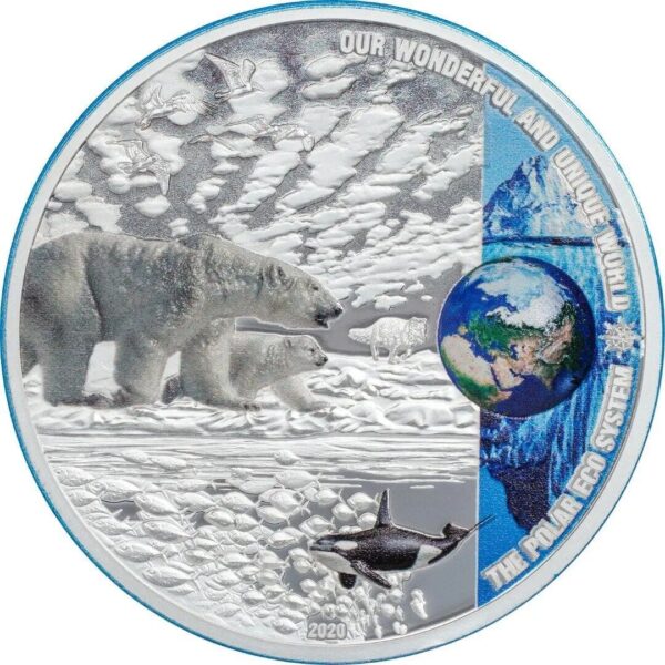 2020 The Polar Ecosystems 2oz Silver Proof Coin