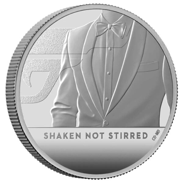 2020 £2 James Bond Shaken Not Stirred 1oz Silver Proof Coin - Image 2