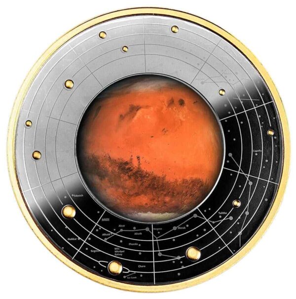 2021 Solar System – Mars Silver Ruthenium Coin