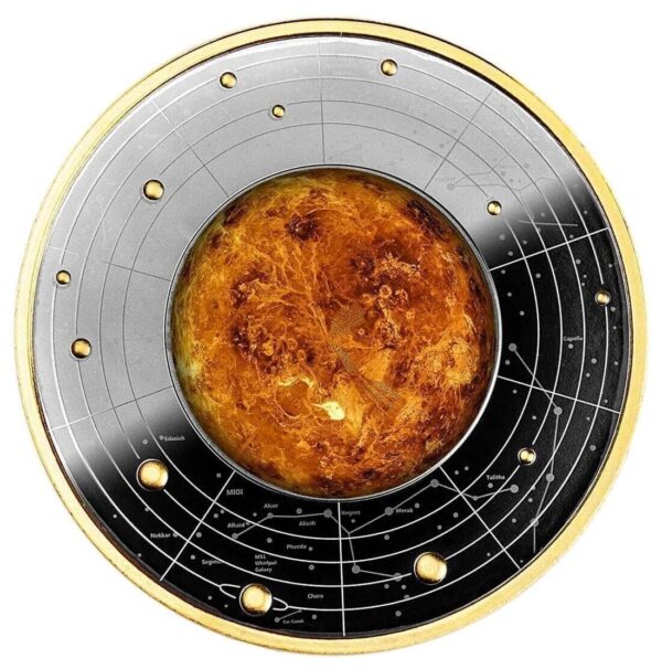 2021 Solar System – Venus Silver Ruthenium Coin