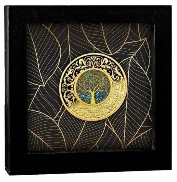 2021 Blue Tree of Happiness Silver Proof Coin - Image 3