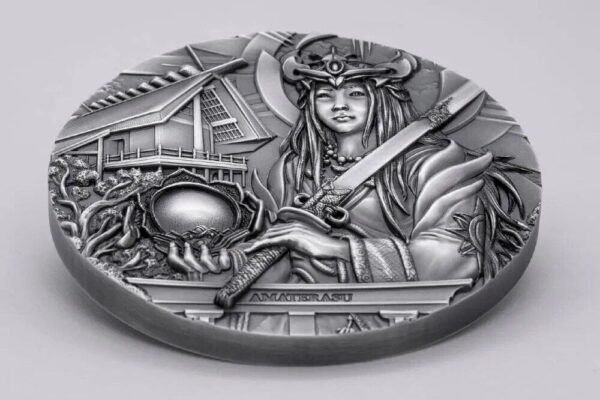 2021 $20 Ancient Gods Amaterasu 3oz Silver Coin - Image 3