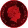 2021 $2 Millennium Falcon Star Wars Space Red 1oz Silver Coin - Image 2