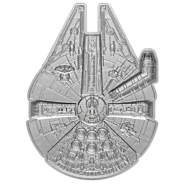 2021 $2 Star Wars Millennium Falcon 1oz Silver Coin - Image 2