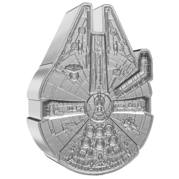 2021 $2 Star Wars Millennium Falcon 1oz Silver Coin - Image 3