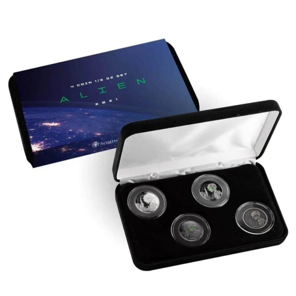 2021 Alien 1/2oz Silver 4 Coin Set