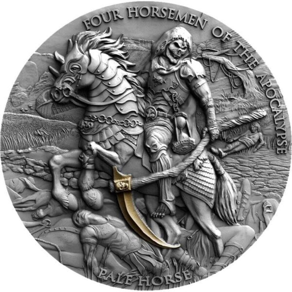 2021 $5 Pale Horse Four Horsemen Of The Apocalypse 2oz Silver Coin