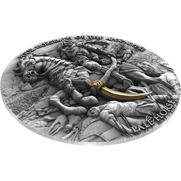 2021 $5 Pale Horse Four Horsemen Of The Apocalypse 2oz Silver Coin - Image 2