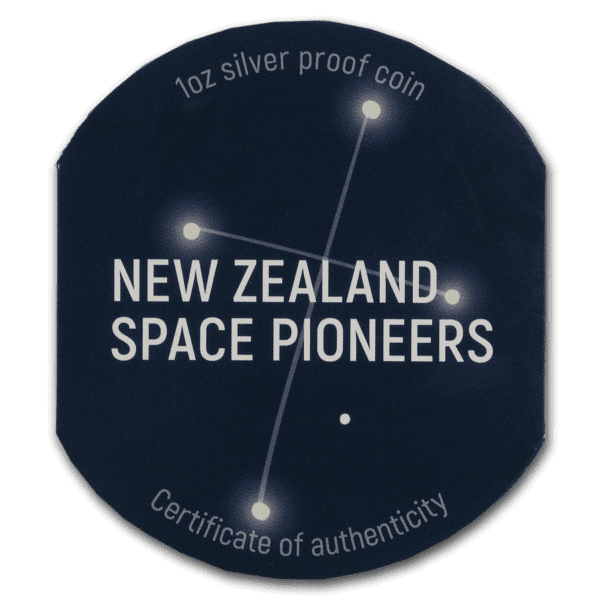 2019 $1 New Zealand Space Pioneers Silver Proof Coin - Image 5
