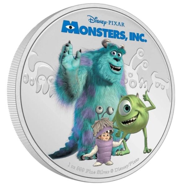 2021 $2 Monsters Inc. Disney Pixar 1oz Silver Coin