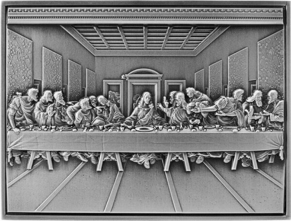 2021 Last Supper by Leonardo Da Vinci 2oz Silver 33.5oz Copper Bimetal Coin