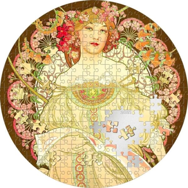 2021 $20 Micropuzzle Treasures Reverie by Mucha 3oz Silver Coin