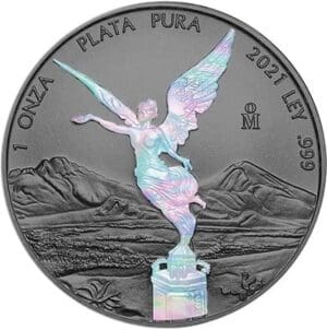 2021 Libertad Black Holographic 1oz Silver Coin