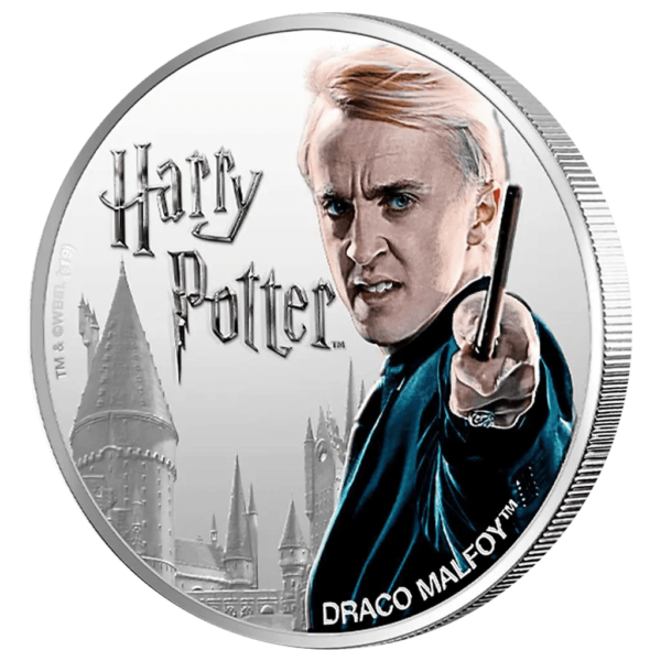 2020 $1 Draco Malfoy Wizarding World 1oz Silver Coin - Image 2