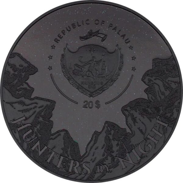 2021 $20 Eagle Owl Hunters by Night 5oz Silver Coin - Image 2