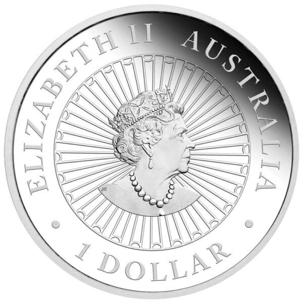 2022 $1 Australian Opal Lunar Series Tiger 1oz Silver Proof Coin - Image 2