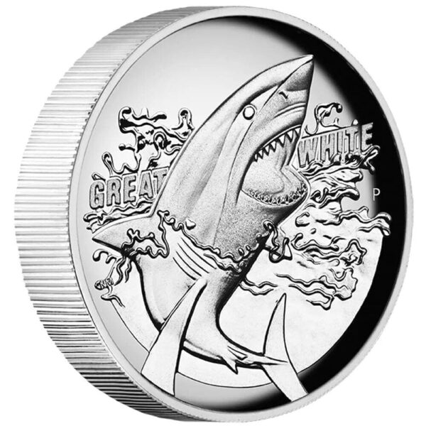 2015 $1 Great White Shark 1oz Silver Proof Coin