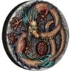 2022 $2 Dragon 2oz Silver Coloured Antiqued Coin
