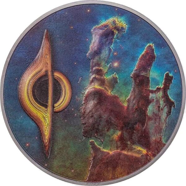 2022 $20 Pillars Of Creation And Black Hole Final Frontier 3oz Silver Coin