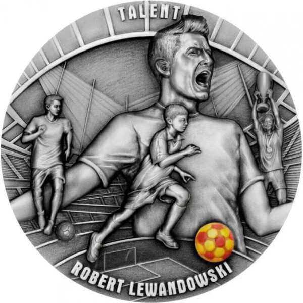 2022 $5 Talent Robert Lewandowski The Way To The Dreams 2oz Silver Coin