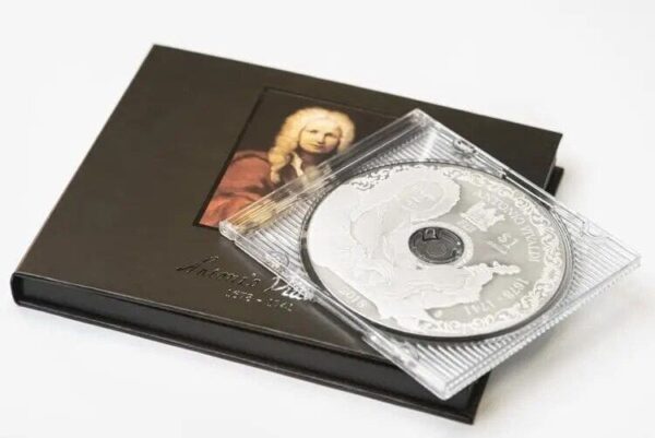 2018 $1 Antonio Vivaldi Playable CD Silver Coin - Image 3