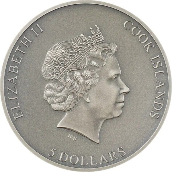 2022 $5 Untrapped 1oz Silver Antiqued Coin - Image 2
