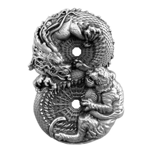 2022 $15 Figure Of 8 Dragon & Tiger 3oz Silver Coin