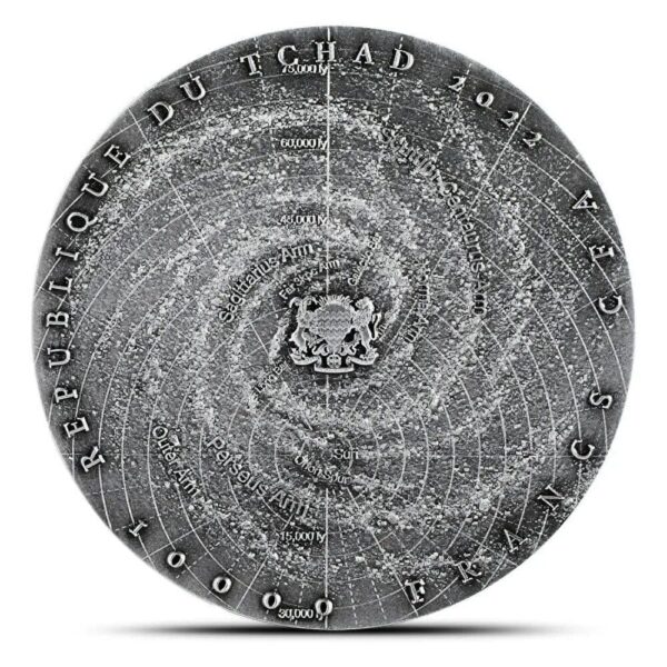 2022 Milky Way 2oz Silver Antiqued Coin - Image 3