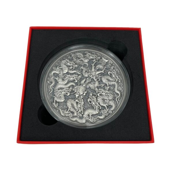 2022 $25 9 Sons Of The Dragon King 5oz Silver 32.15oz Copper Bimetal Coin - Image 3