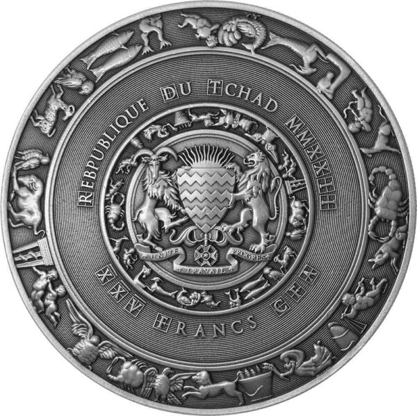 2022 Dii Consentes 5oz Silver Antiqued Coin - Image 2