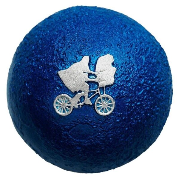 2022 E.T. The Extra-Terrestrial Bicycle Silhouette Moon 1oz Silver Sphere Coin - Image 3