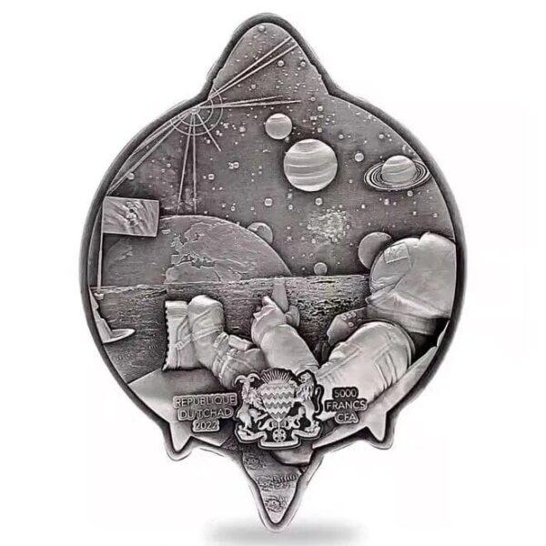 2022 Bitcoin Rocket Shaped 1oz Silver Coin - Image 3