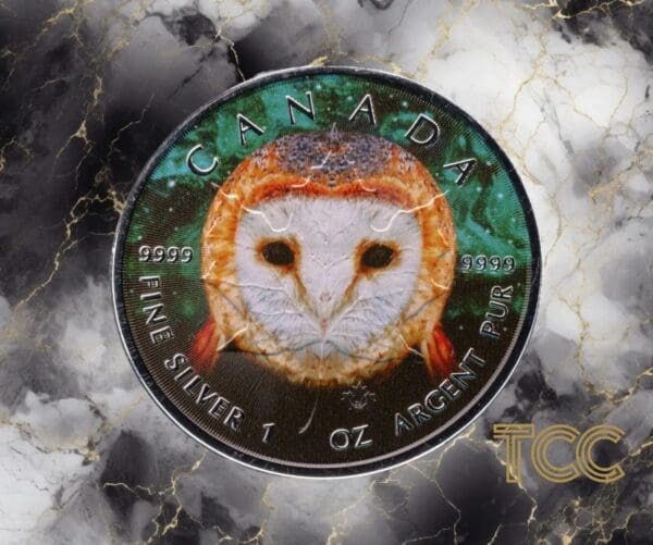 2022 Owl Maple Leaf 1oz Silver Coin - Image 2
