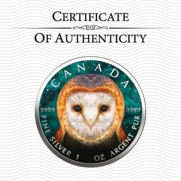 2022 Owl Maple Leaf 1oz Silver Coin - Image 3