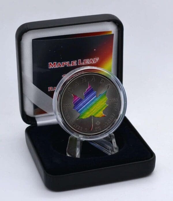 2022 Rainbow Edition Maple Leaf 1oz Silver Coin - Image 2