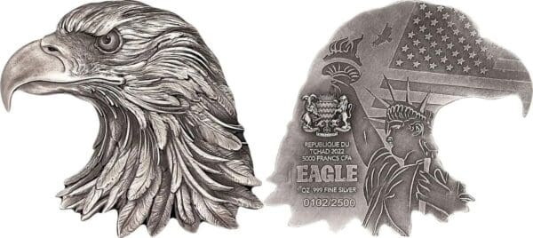 2022 American Eagle 1oz Silver Shaped Coin - Image 2