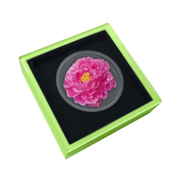 2022 $2 Peony World Encahanting Flower Series 1oz Silver Coin - Image 2