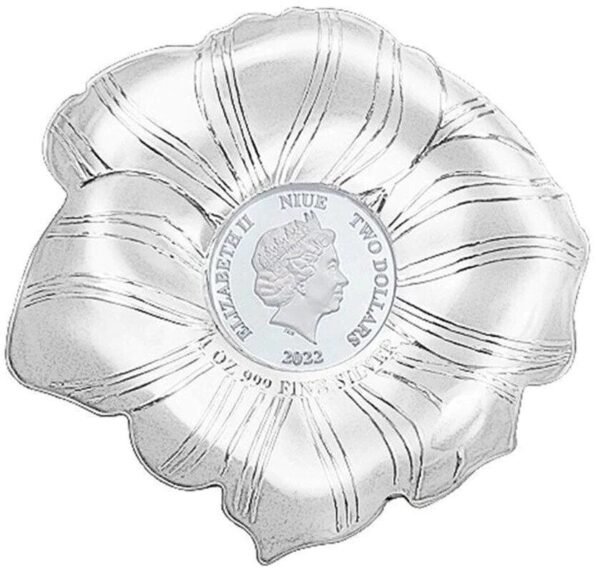 2022 $2 Peony World Encahanting Flower Series 1oz Silver Coin - Image 3