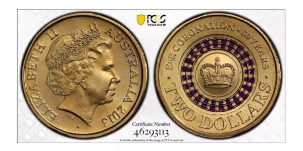 MS65 2013 $2 Queen’s Coronation 60th Anniversary Coin