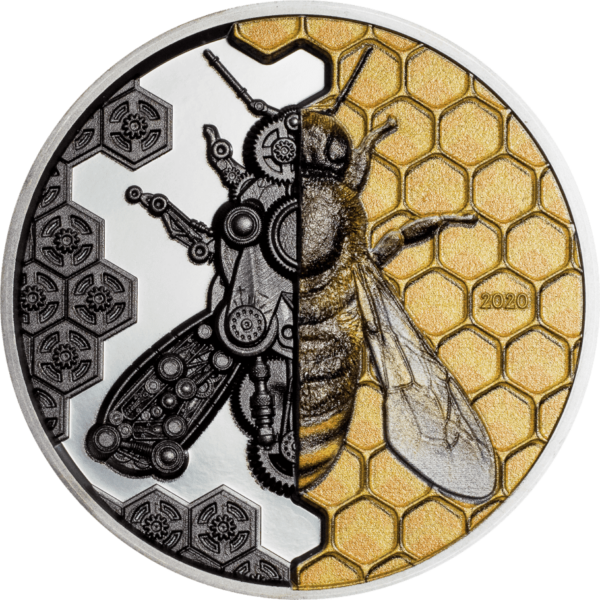 2020 Clockwork Evolution Mechanical Bee 3oz Silver Ultra High Relief Coin