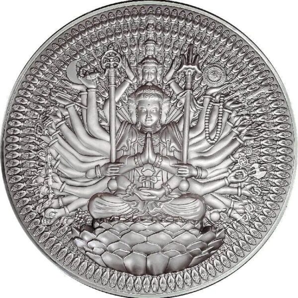 2024 Guan Yin Thousand Armed Thousand Eyed Bodhisattva 1.3kg Trimetal Coin