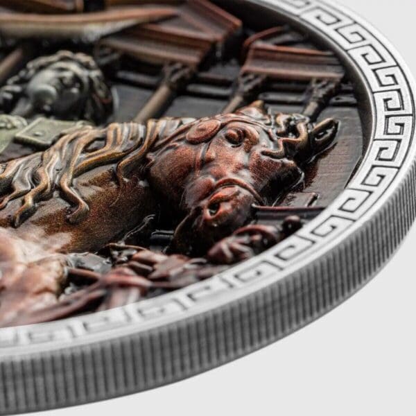 2023 Alexander The Great 5oz Silver Antiqued Coin - Image 9