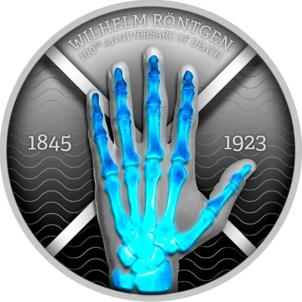 2023 Wilhelm Rontgen Fluorescent Silver Proof Coin