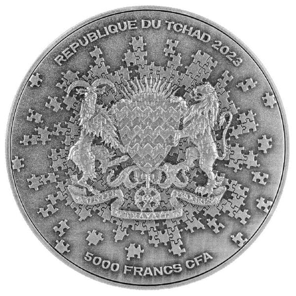 2023 Mars Puzzle 1oz Bimetal Silver Antiqued Coin - Image 5