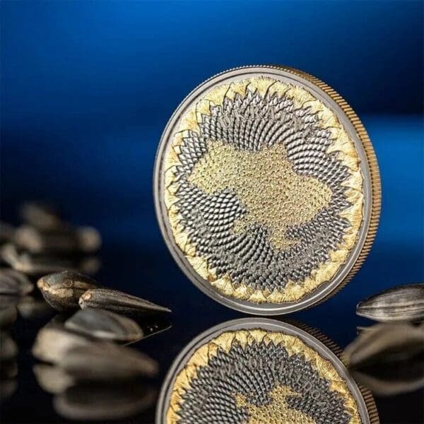 2022 Ukraine The Land of Freedom Bitcoin 1oz Silver Proof Coin - Image 2