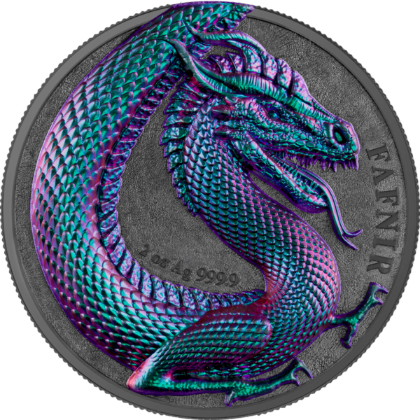 2020 Germania Beasts Fafnir Ultra High Relief 2oz Silver Coin