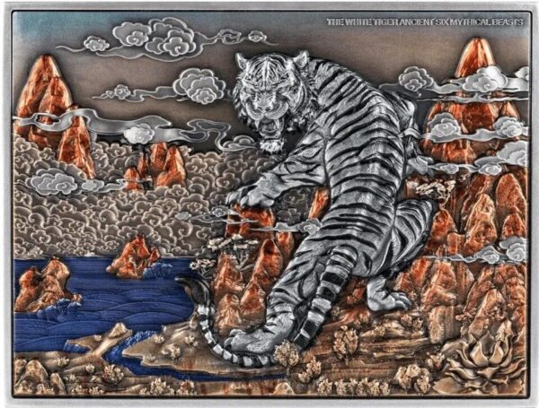 2022 White Tiger 2oz Silver 33.5oz Copper Bimetal Coin