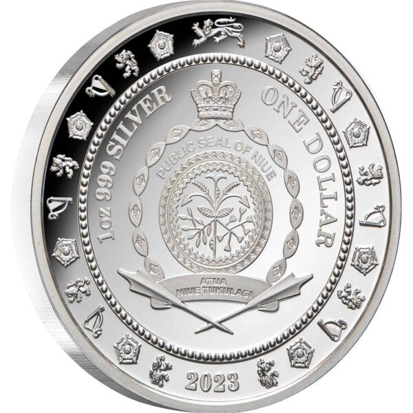 2023 $1 King Charles III Coronation Crown 1oz Silver Proof Coin - Image 4