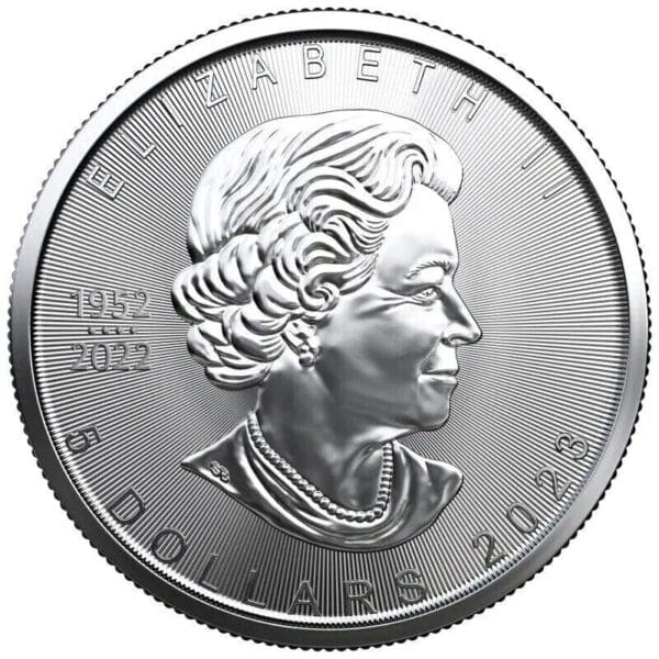 2023 $5 Red Dragon 1st Edition Holographic Maple Leaf 1oz Silver Coin - Image 2